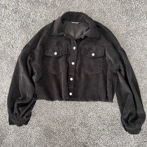 Cropped corduroy jacket